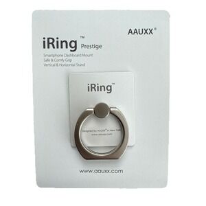 iRing Prestige Smartphone Dashboard Mount — Silver with Black Hook NIB Rotates